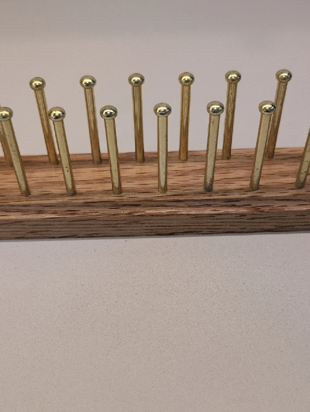 Vintage Brass And Wood Belt Or Necklaces Display